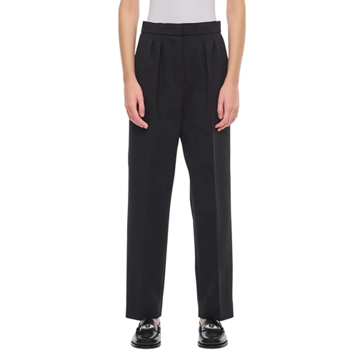 Max Mara  Verbano Cropped Wool Pant Black