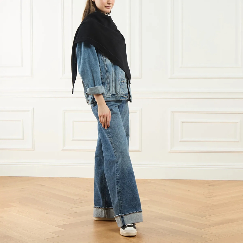 Lala Berlin Kaschmirschal Triangle Solid Logo M Nero(Image 2)