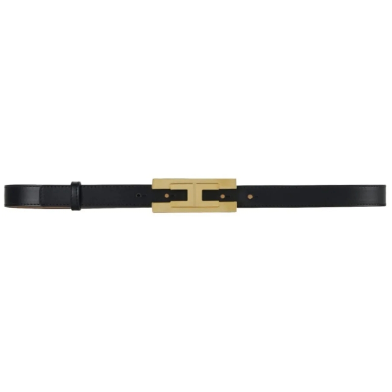 Elisabetta Franchi Ceinture en cuir Belts Black schwarz
