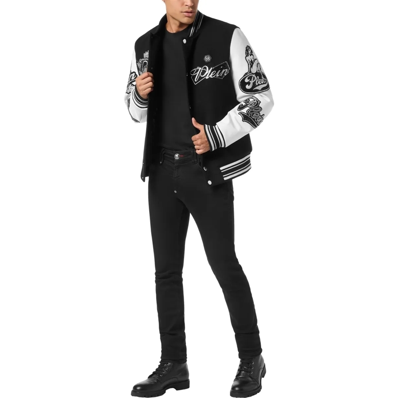 Philipp Plein Daunenjacke Bomber Eagle Embellished schwarz(Image 4)