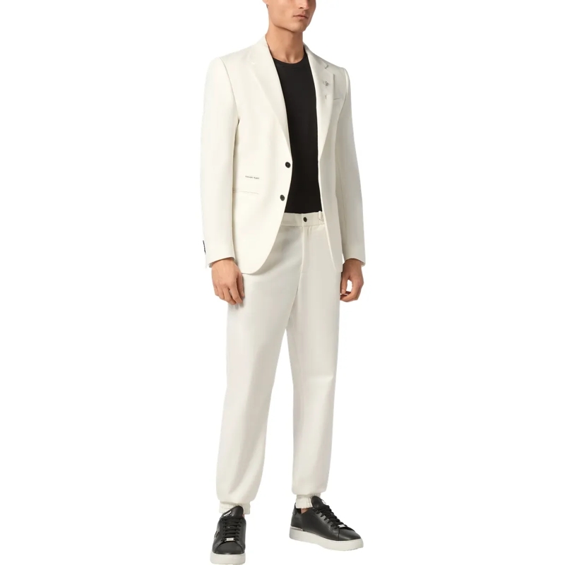 Philipp Plein Blazer Einknopf-Blazer Slim Fit weiss(Image 4)