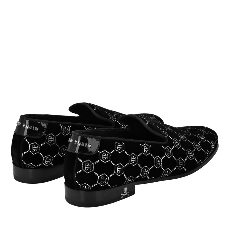 Philipp Plein Slip-On-Sneaker Faulenzer Monogram Mit Schmucksteinen schwarz