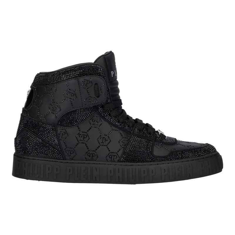 Philipp Plein Low-Top-Sneaker Hi-Top Sneakers Monogram Embellished schwarz(Image 3)
