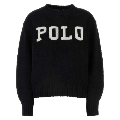 Polo Ralph Lauren Pullover Black Knitted Wool Sweater Black