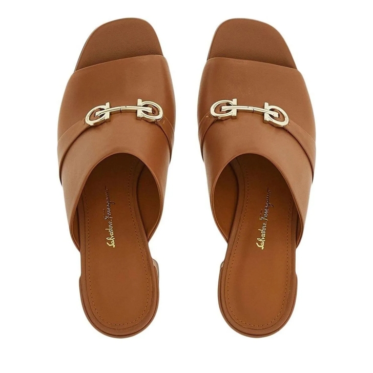 Salvatore Ferragamo Sandals Brown schwarz Slide