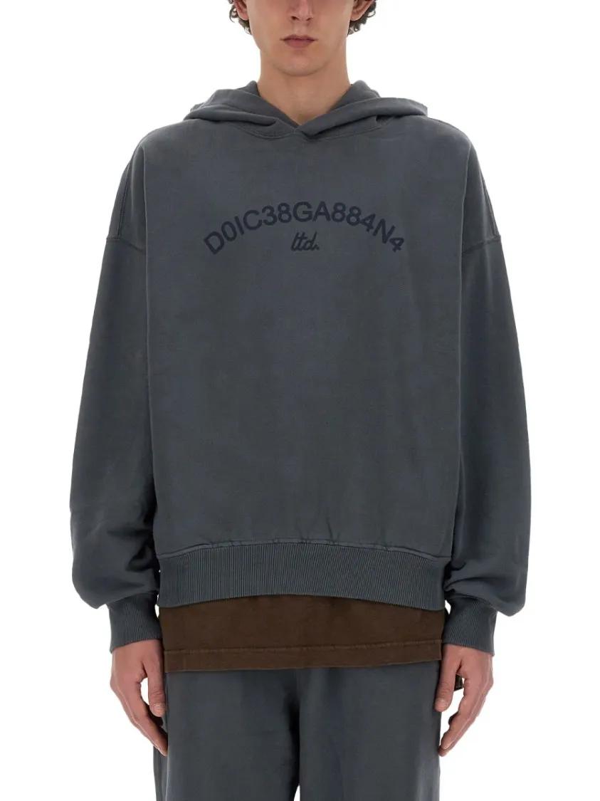 Thumbnail - Dolce&Gabbana - Sweatshirt With Logo - Größe S - grau