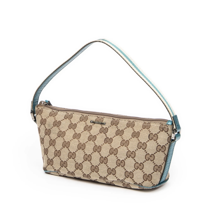 Gucci Crossbody Bag Web Boat Pochette beige