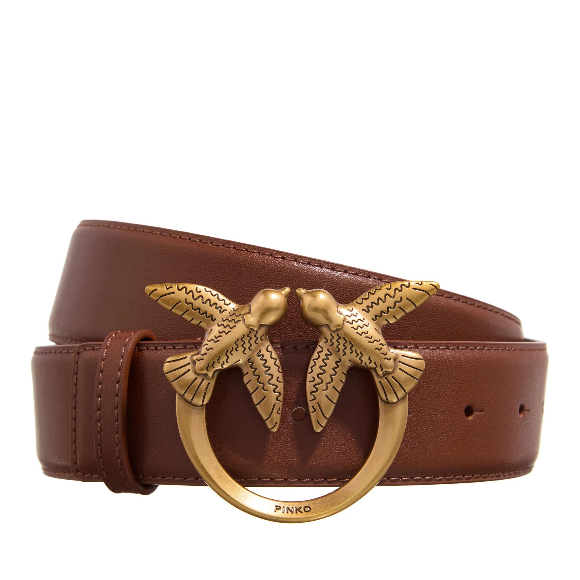 Pinko Gürtel - Love Berry H4 Belt - Gr. S - in Cognacbraun - für Damen