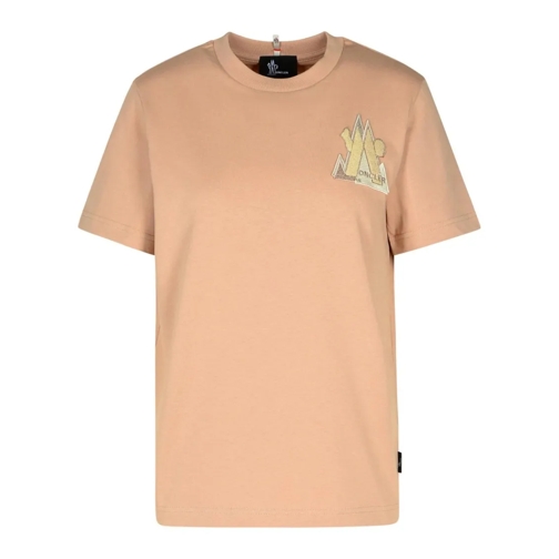 Moncler T-shirts Pink Cotton T-Shirt Pink