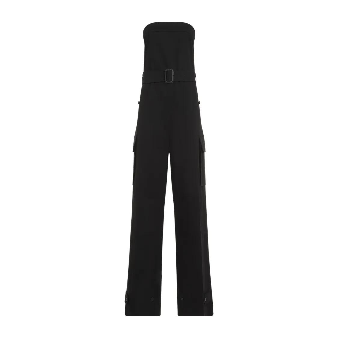 Saint Laurent - Black Cotton Jumpsuit - Größe 36 - schwarz