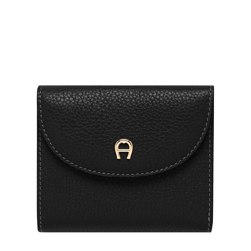 AIGNER Portefeuille à deux volets Geldbörse Miranda aus Leder Schwarz
