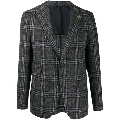 Tagliatore Blazer Tailored Wool Jacket Grey