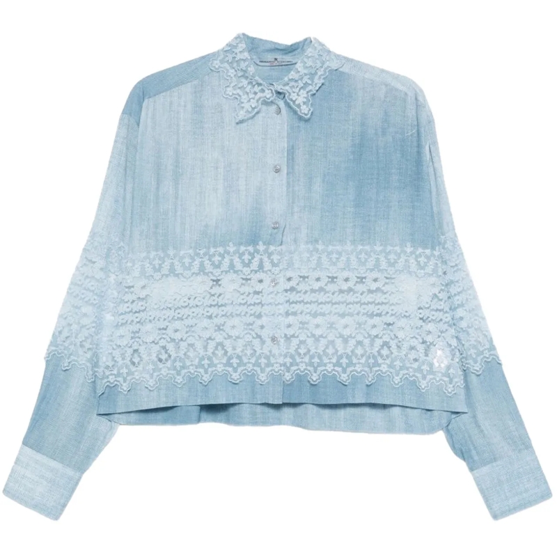 Ermanno Scervino Bluse Shirts Clear Blue blau