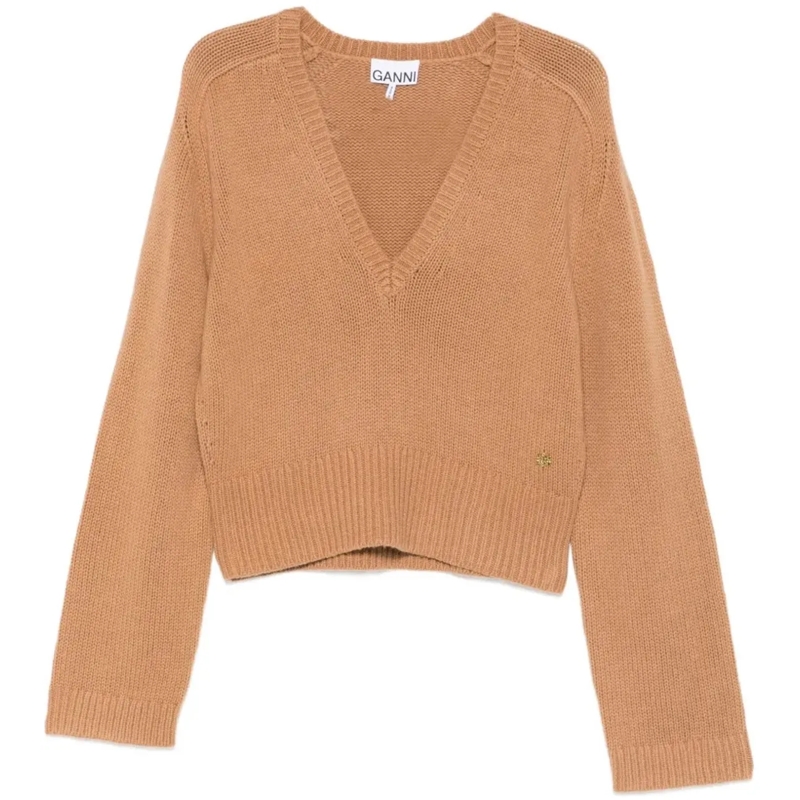 GANNI  pull beige beige