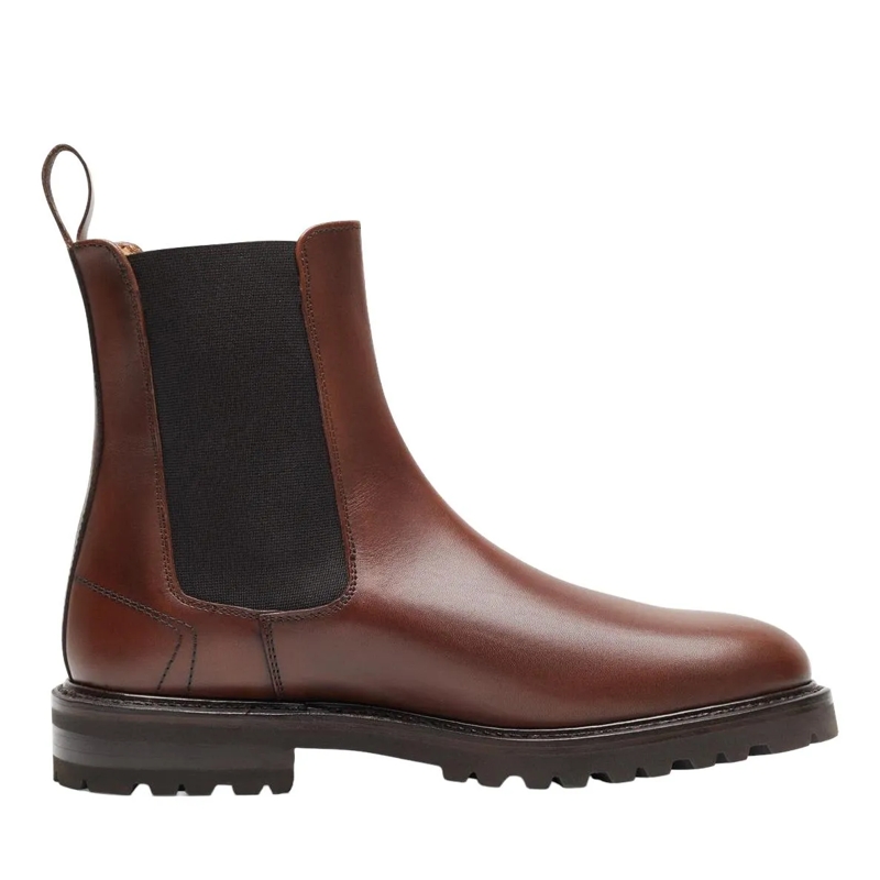 Henry Stevens Chelsea Boots Der Bonnie Boot aus Boxcalf verfügt über e mittel-braun