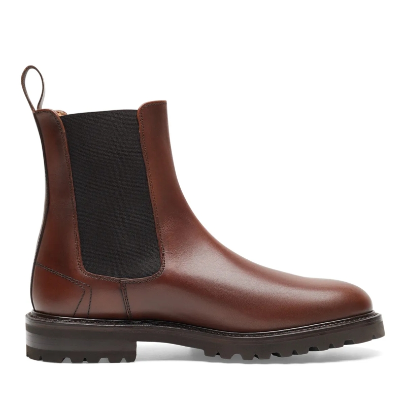 Henry Stevens Chelsea Boots Der Bonnie Boot aus Boxcalf verfügt über e mittel-braun