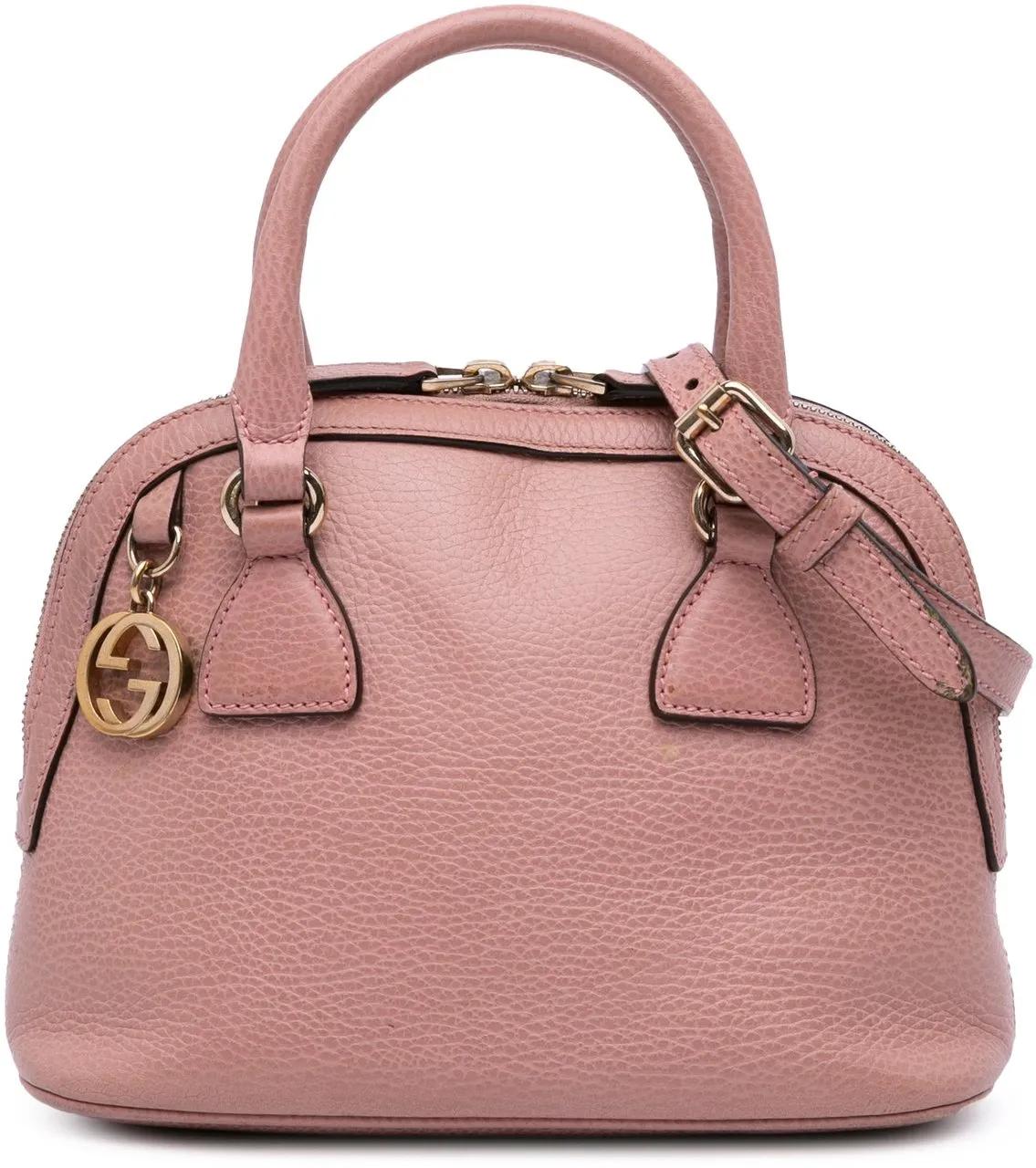 Gucci Hobo Bags - Mini Leather GG Charm Dome Satchel - Gr. unisize - in Rosa - für Damen