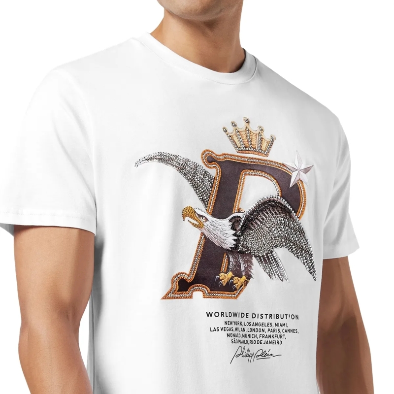 Philipp Plein T-Shirt T-Shirt Round Neck Ss Eagle weiss(Image 5)
