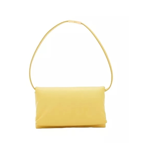 Marni Schultertasche Yellow Soft Smooth Leather Bag Gold