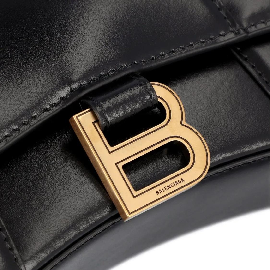 Balenciaga Hobo bags Black Hourglass Xs Handbag in zwart