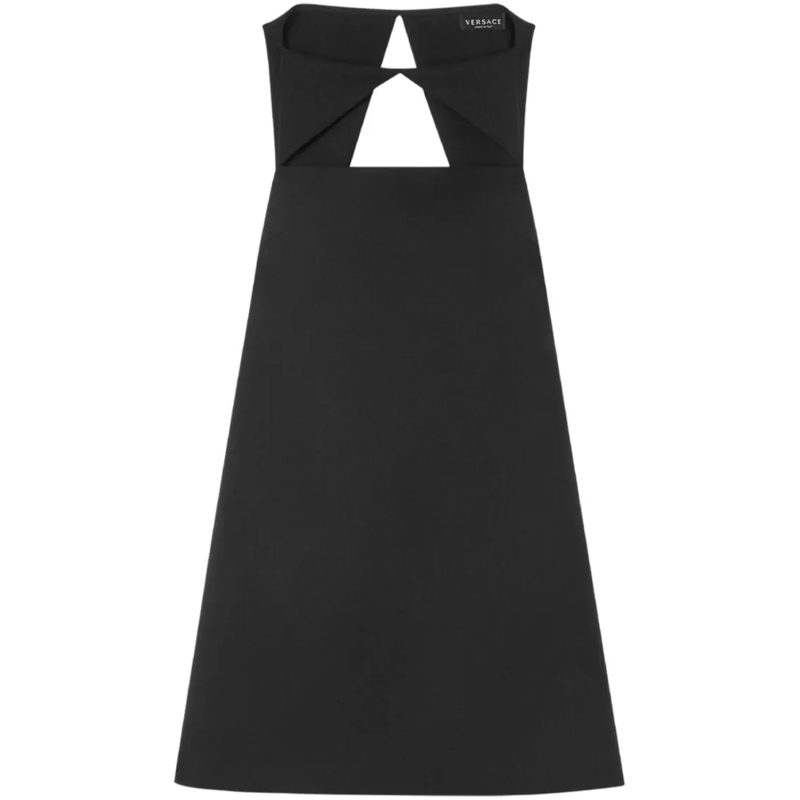 Versace Minikleid Cut-Out Detail Square Neck Black Mini Dress Black