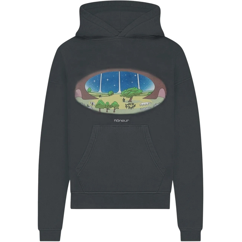 Flâneur  Stardome Hoodie (500GSM) | Black schwarz