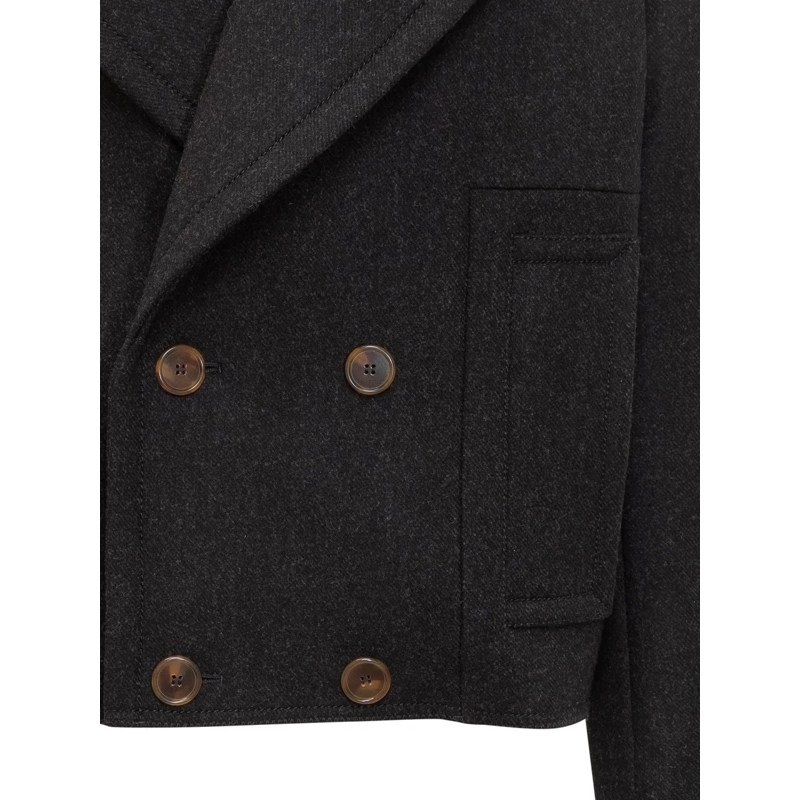 Lanvin Trenchcoat Lanvin Short Peacoat in Lana dunkelgrau(Image 4)