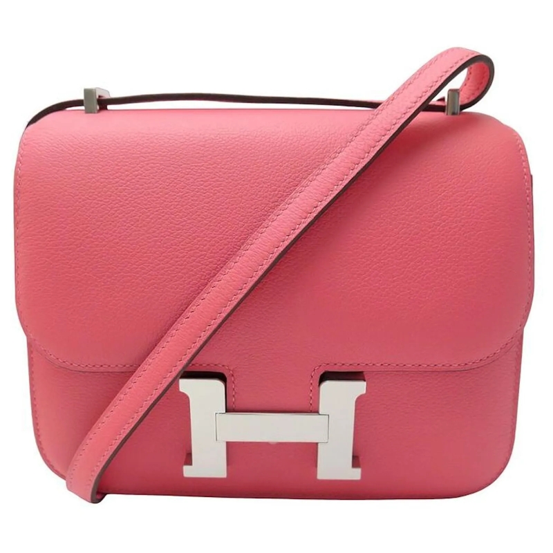 Hermès Crossbody Bag NEUE HERMES MINI CONSTANCE III HANDTASCHE AUS LEDE pink