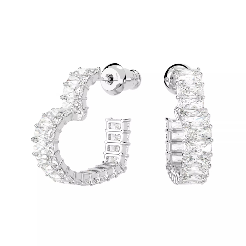 Swarovski Créoles Matrix Ohrringe Silber
