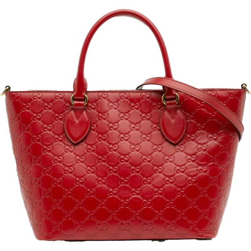 Gucci Sac à bandoulière Small Guccissima Convertible Tote rot