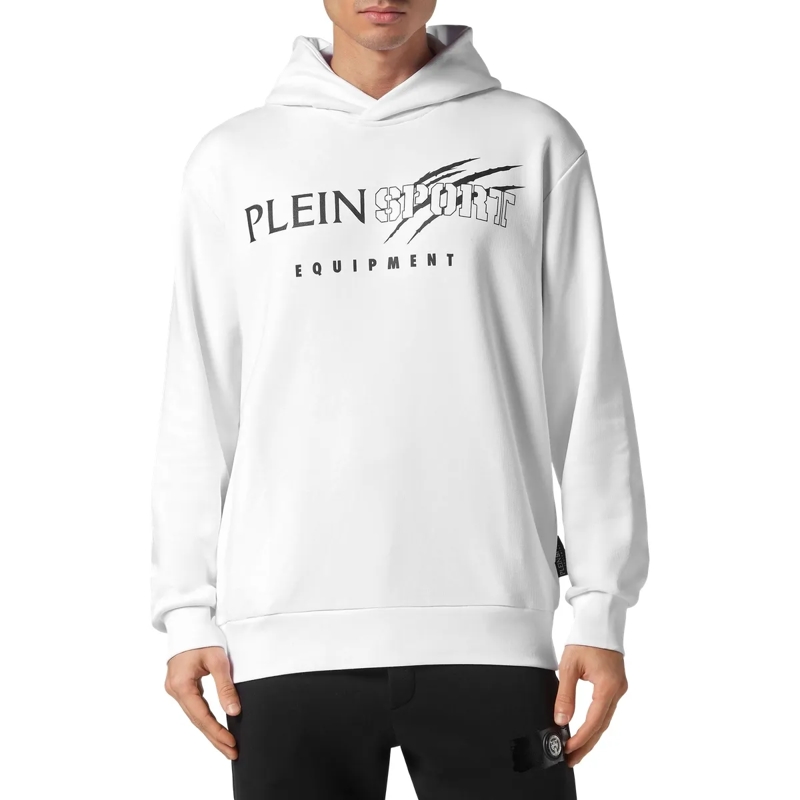 Plein Sport Top Hoodie Scratch weiss(Image 3)