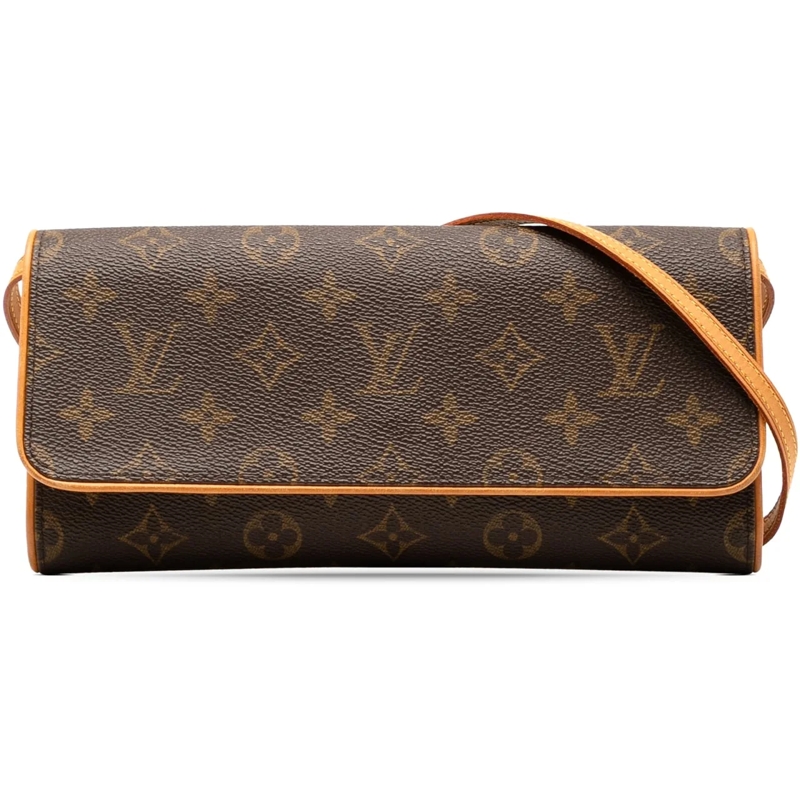 Louis Vuitton Schultertasche Monogram Pochette Twin GM braun