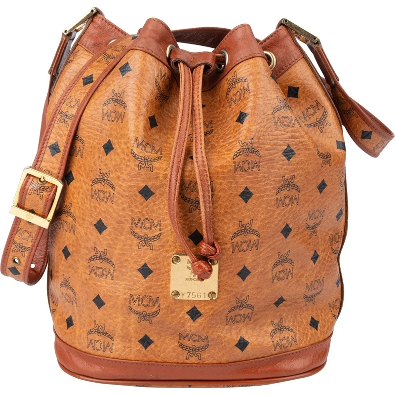 MCM Tote MCM Visetos Monogram Bucket Crossbody Bag braun