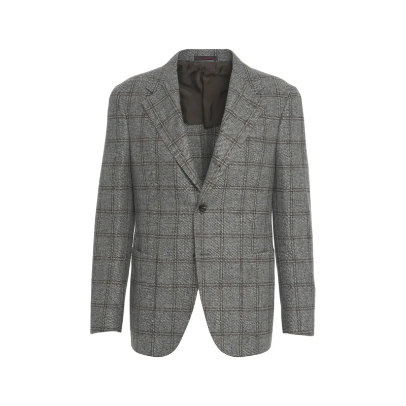 The Gigi Blazer 'Nuvola' Checked Blazer Grey