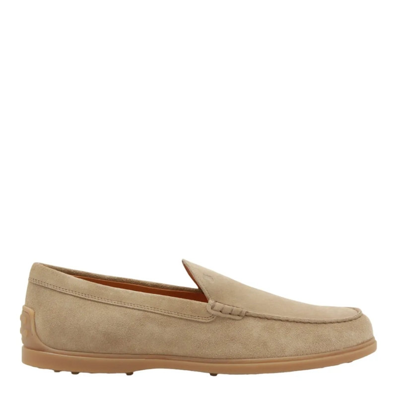 Tod's Loafer Sleek Suede Loafers With Rounded Toe Neutrals