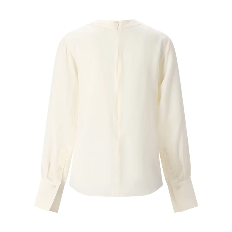 Victoria Beckham Blouse Bluse aus Seide weiß(Image 3)