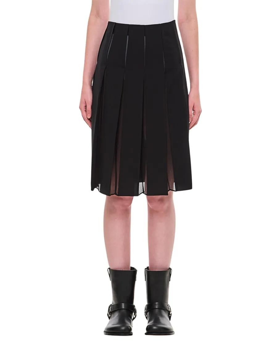 Marni - A-Line Midi Pleated Skirt - Größe 42 - schwarz