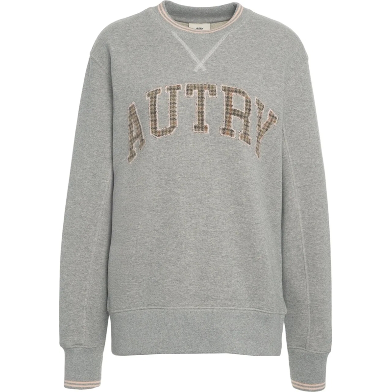 Autry International  Sweatshirt with logo embroidery grau