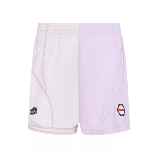 Martine Rose Half & Half Lilac Polyester Football Shorts Pink 