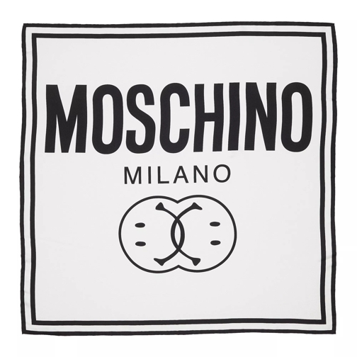 Moschino Scarf  90X90  cm White Lightweight Scarf