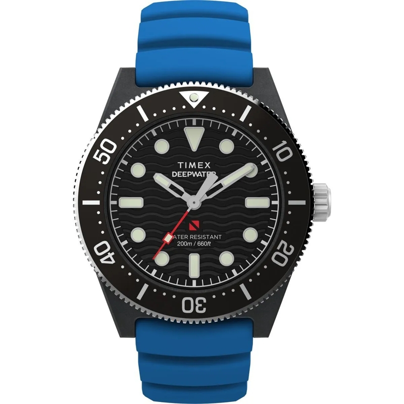 Timex Quarzuhr Quarz-Analoguhr Deep Water Reef 200 blau
