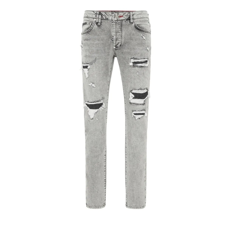 Philipp Plein Jeans mit geradem Bein Jeans Regular Fit grau