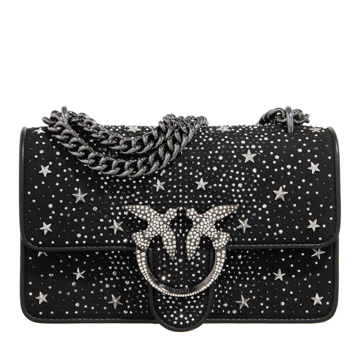 Pinko Love One Mini Dc Nero Limousine Canna Fucile Crossbody Bag