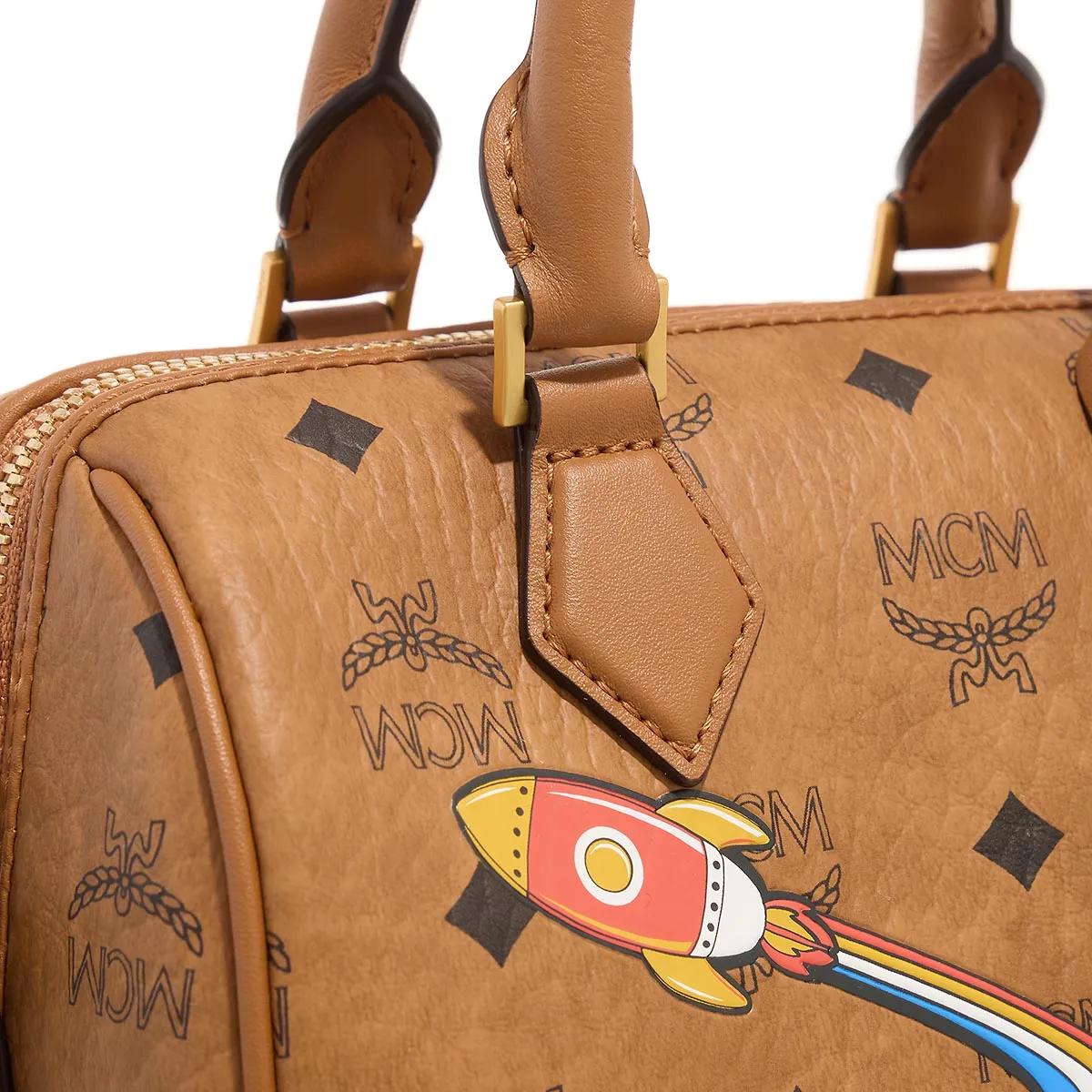 MCM Bowlingtassen Visetos Boston Small in cognac