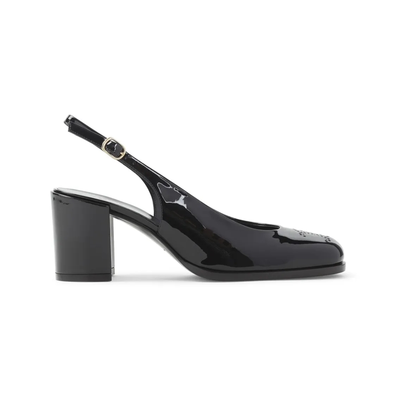 Celine Sandalen Black Calf Leather Slingbacks Black