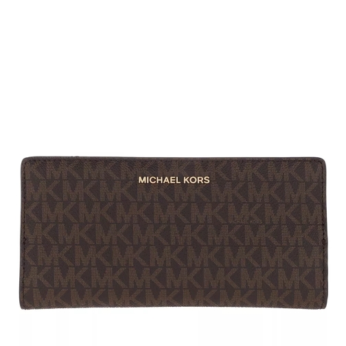 MICHAEL Michael Kors Large Card Cse Carryall Brown/Acorn Continental Wallet-plånbok