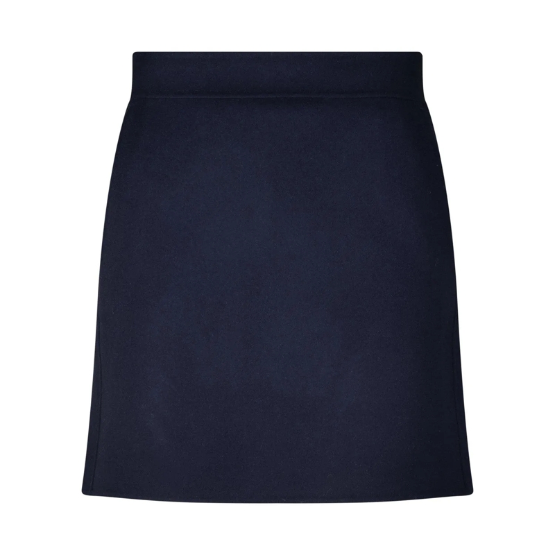 S Max Mara Jupe midi Minirock Aida aus Schurwolle Dunkelblau
