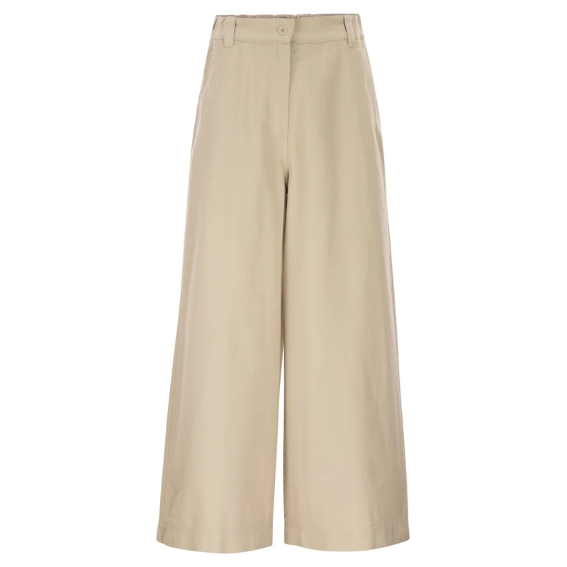 Max Mara  Wkdariete - Cotton Drill Trousers Neutrals