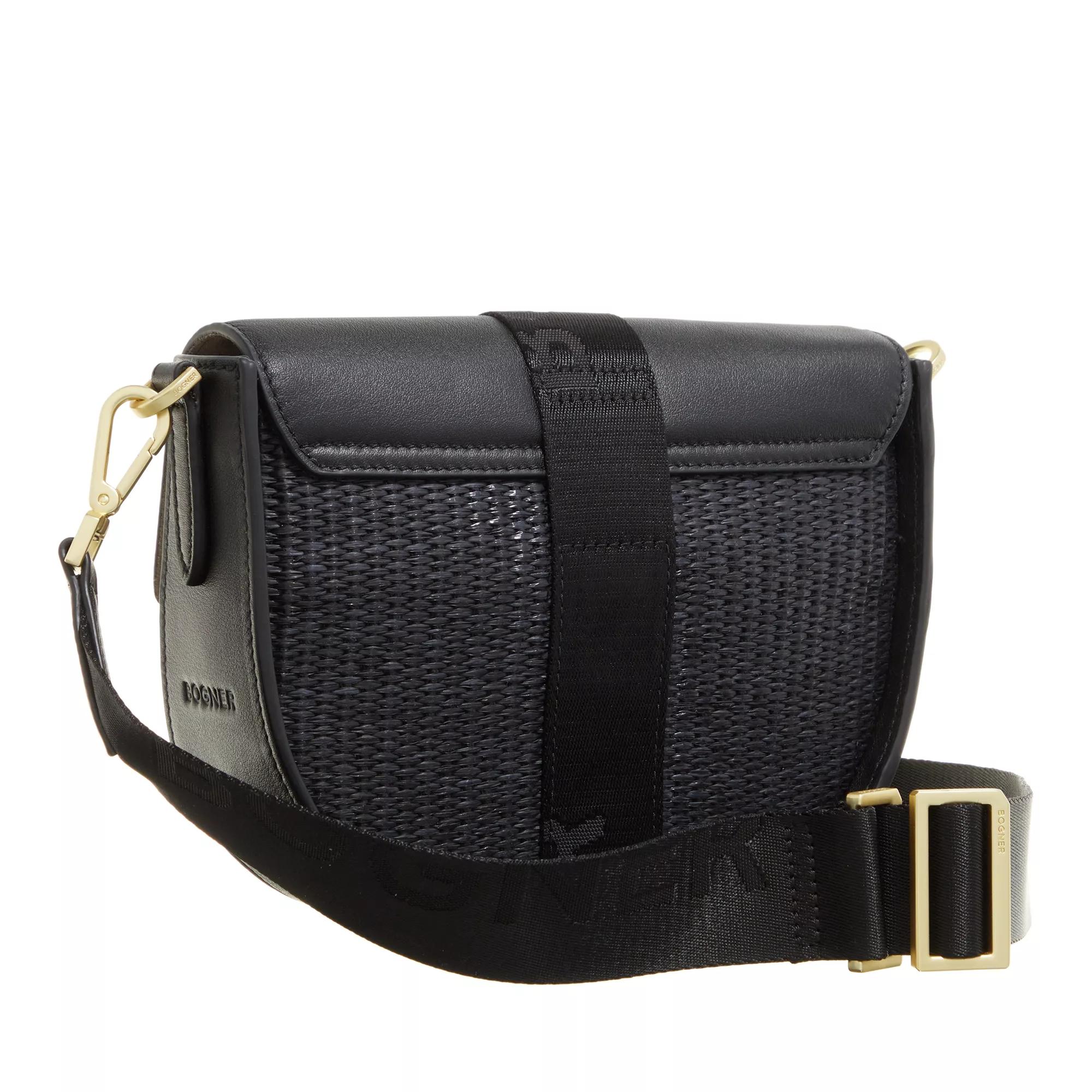 Bogner Crossbody bags Zuoz Rafia Cassy Shoulderbag Shf in zwart