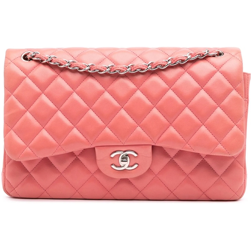 Chanel Sac à bandoulière Jumbo Classic Lambskin Double Flap rose
